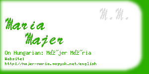 maria majer business card